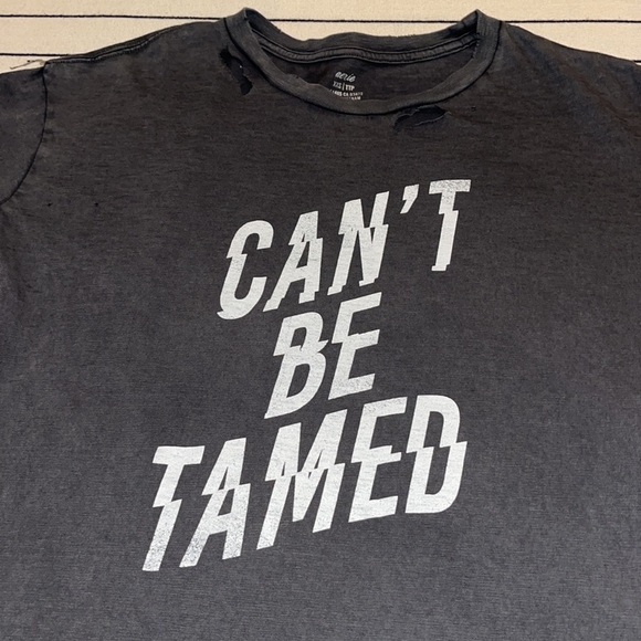 AERIE Distressed Can’t Be Tamed T-shirt Size XXS - Picture 2 of 12